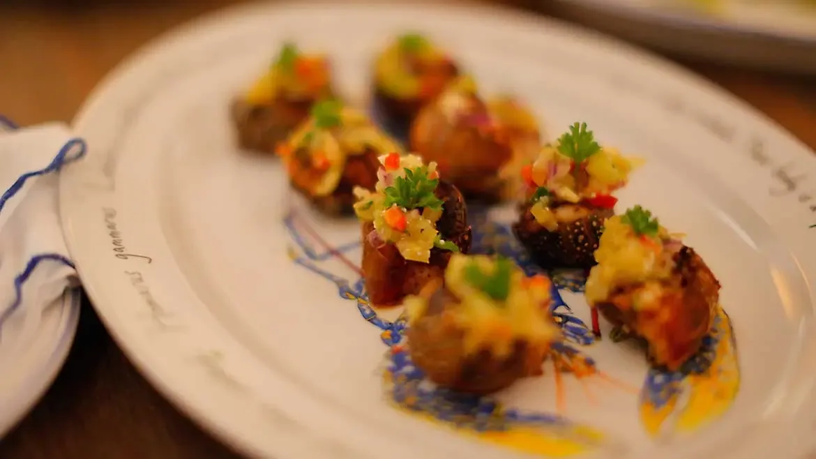 Savor exquisite gourmet appetizers prepared by a private chef at Villa Cerulean, where world-class culinary experiences are tailored to your taste. This luxury Anguilla villa rental offers bespoke dining services on elegant, artisanal tableware for an unforgettable Caribbean escape.