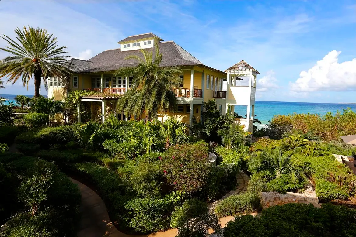 Villa Santosha's private pathway leads you directly to the pristine white sands of Long Bay, where the crystal-clear turquoise waters of Anguilla await.
