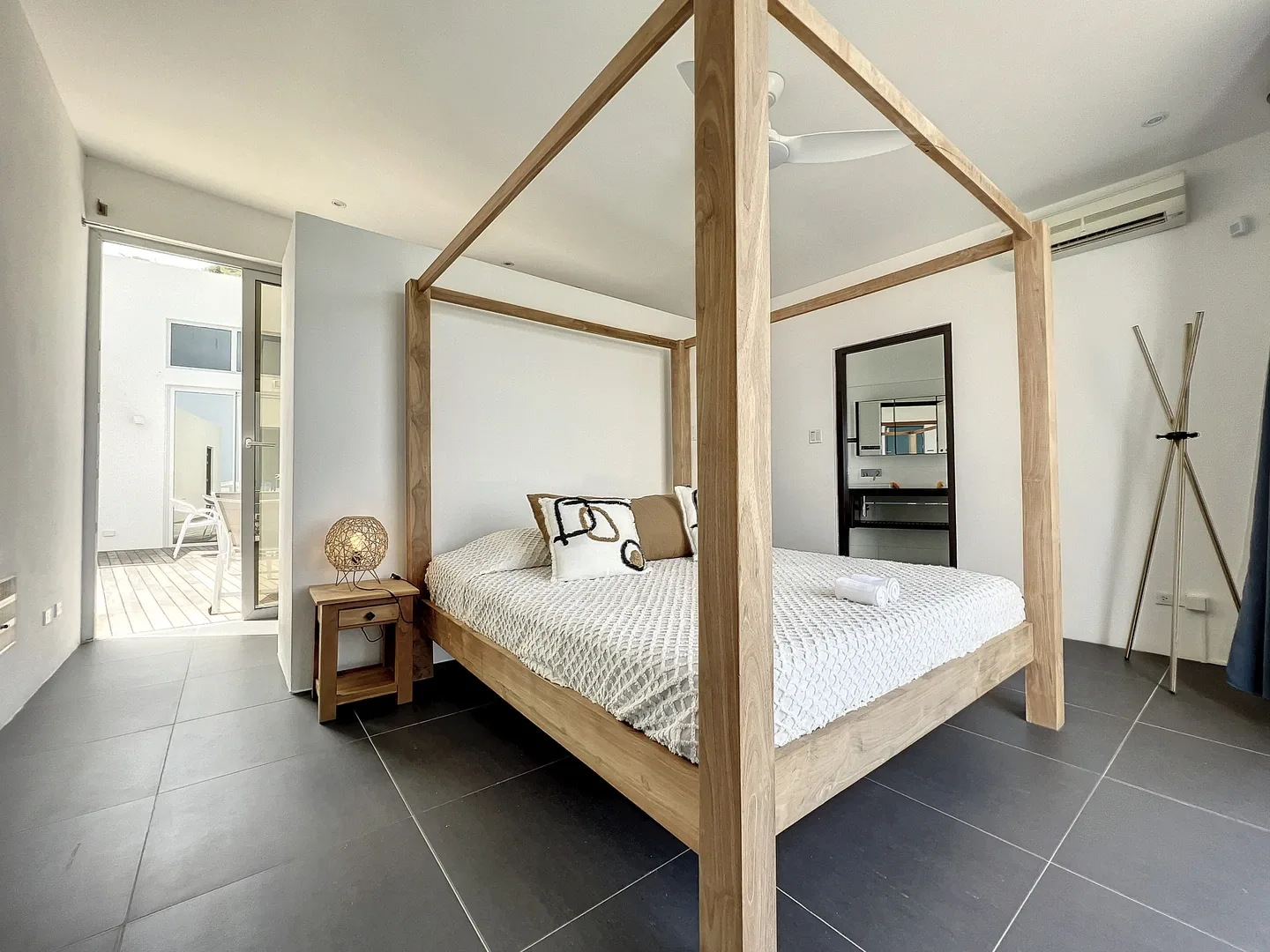 Bright four-poster bedroom