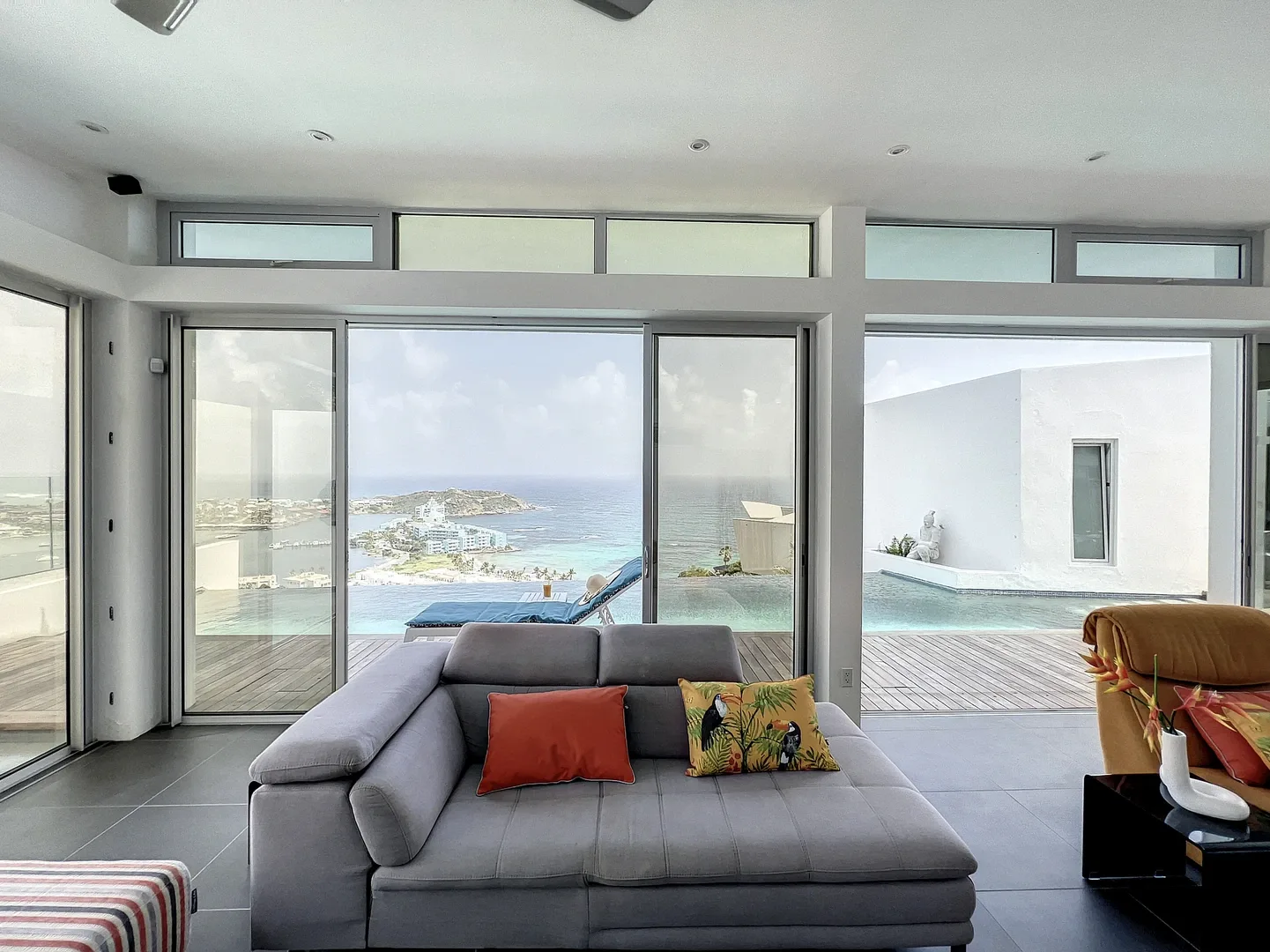 Living room opening to terrace