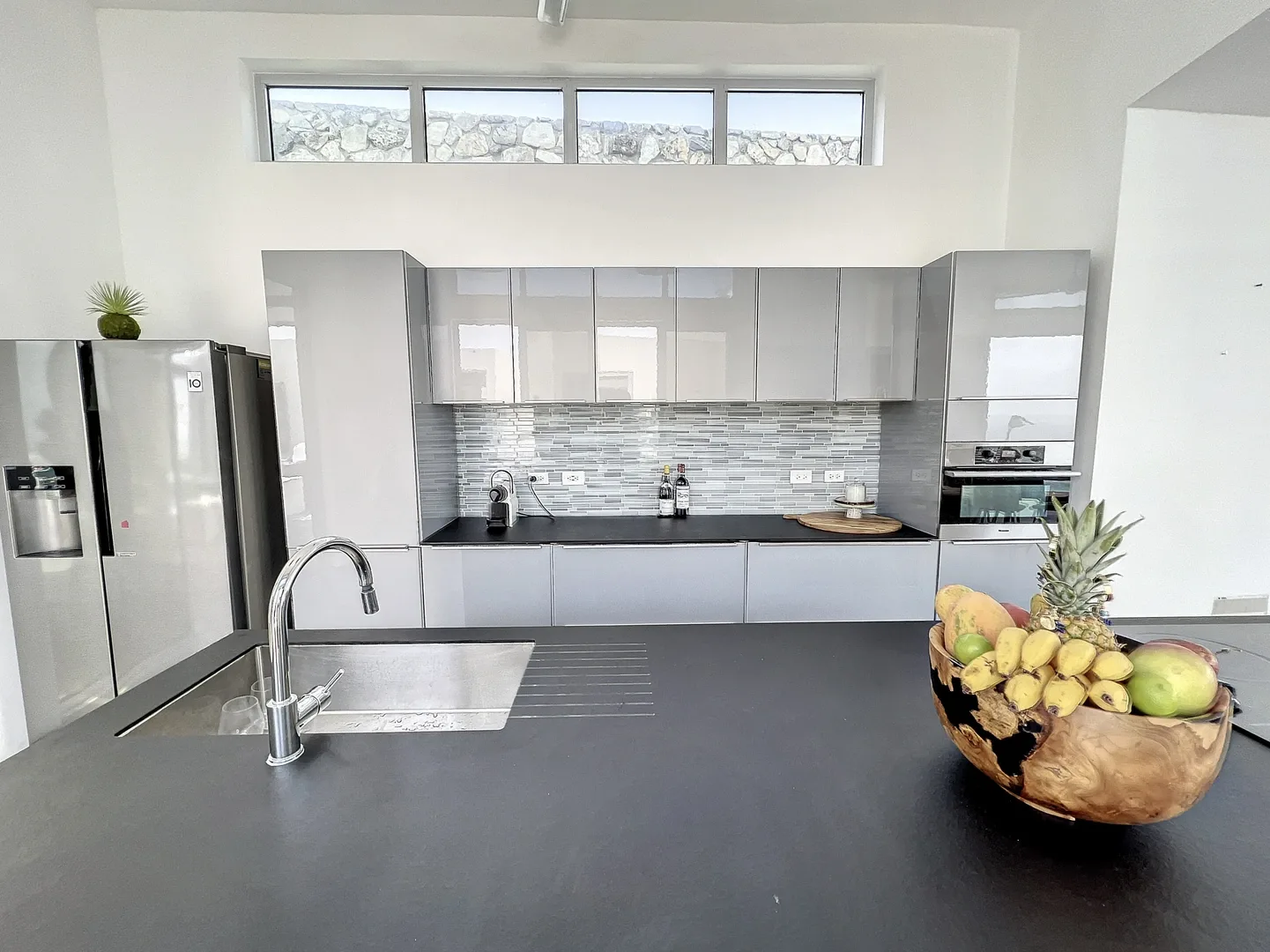 Modern kitchen front view