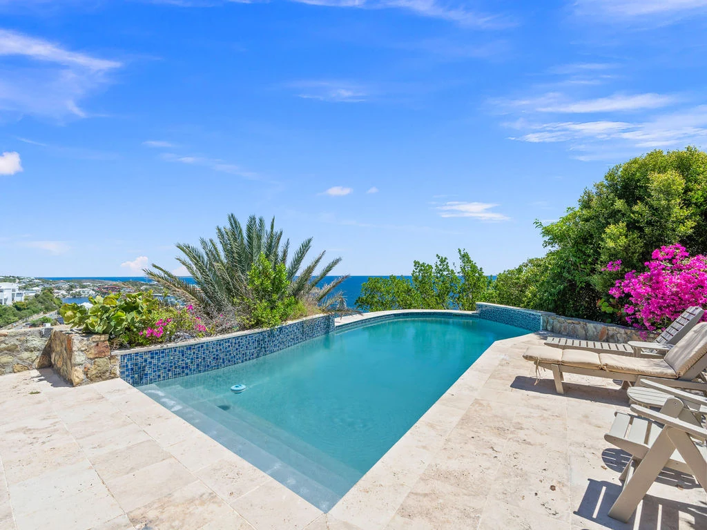 Infinity pool with ocean views
