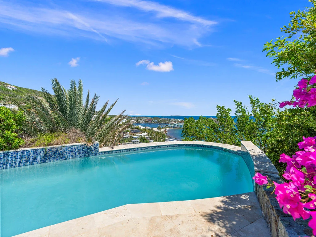 Infinity pool with ocean views
