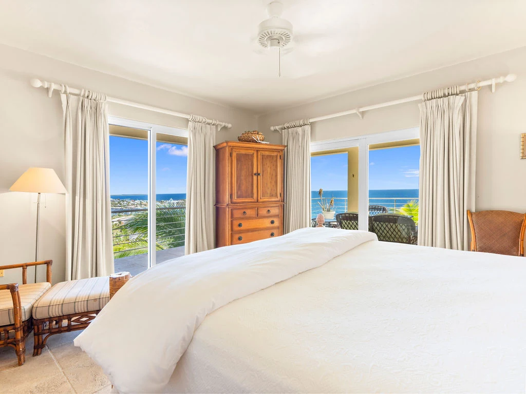 Master bedroom with ocean views