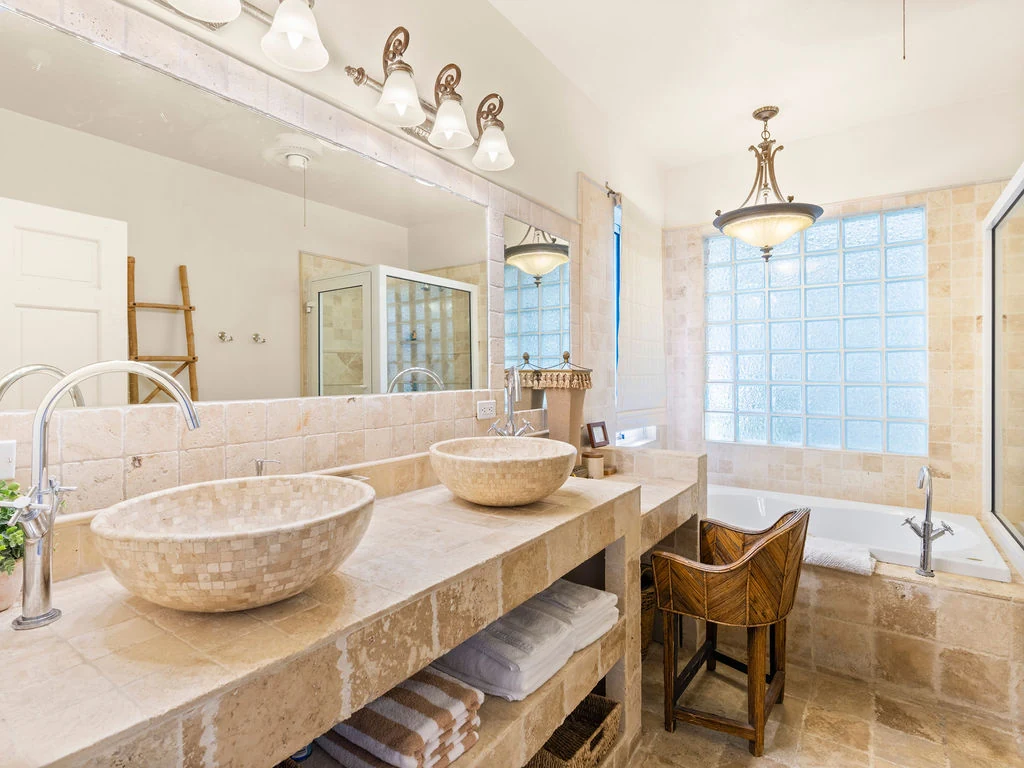 Master bathroom with soaking tub