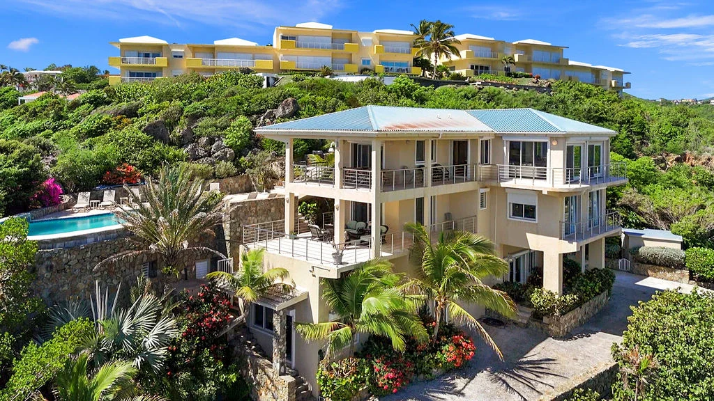 Villa exterior and aerial view