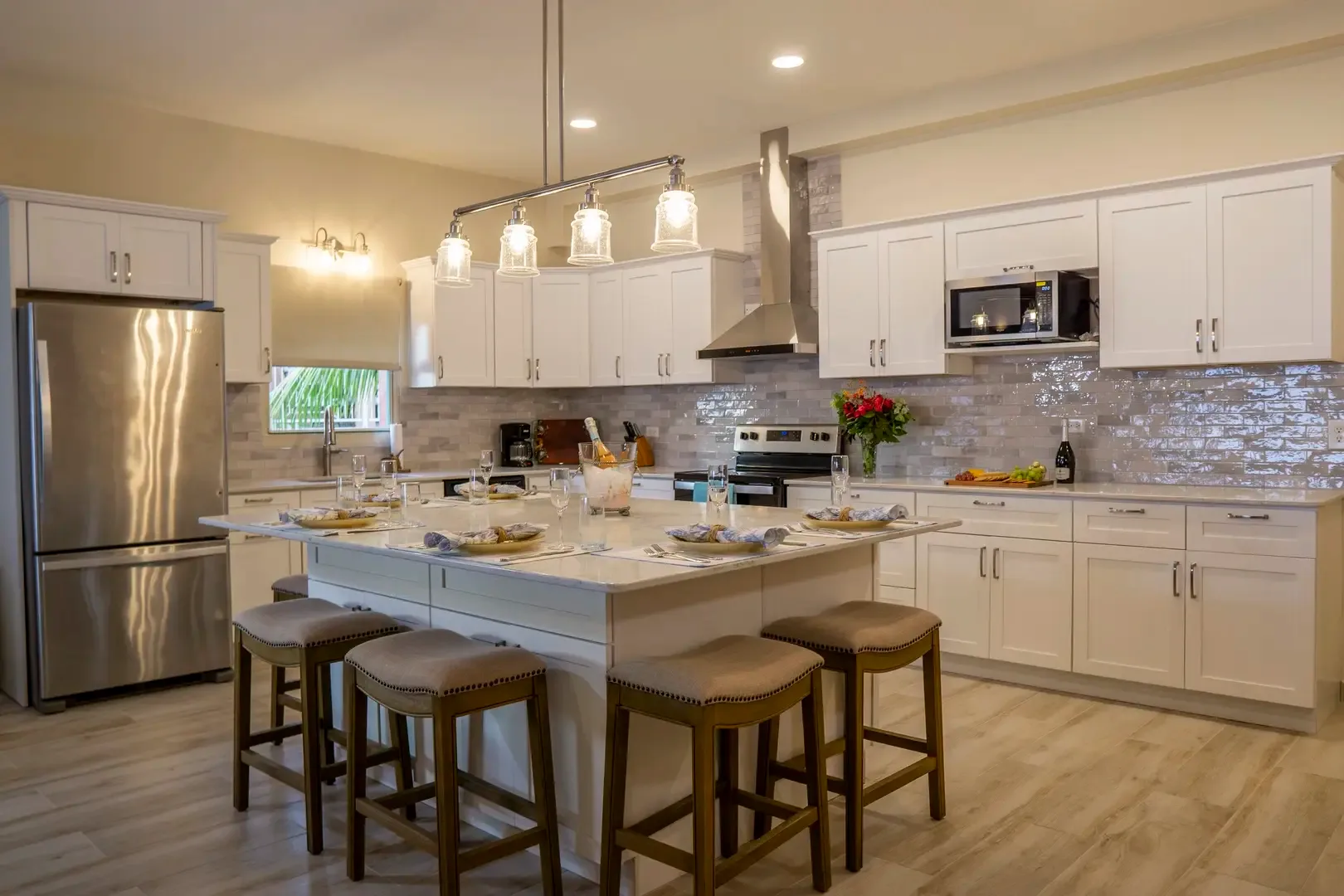 Your open-concept kitchen flows to the terrace — cook with Caribbean views.