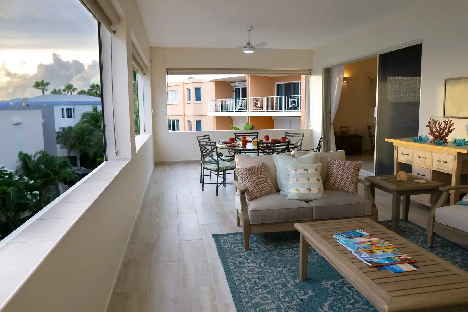 Spacious indoor living with outdoor views — entertain with the island as your backdrop.