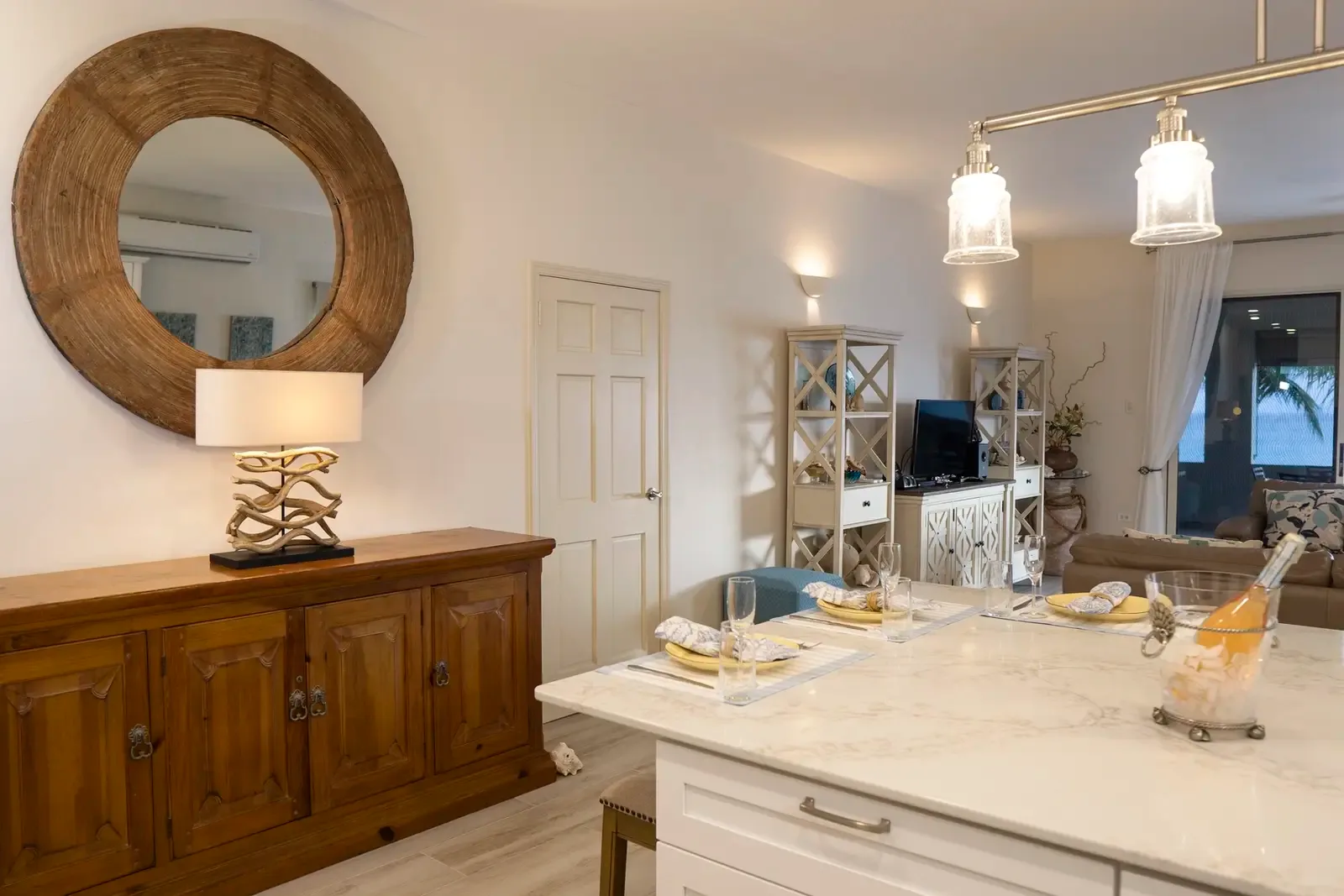 Open floor plan living with room for everyone to spread out and relax.