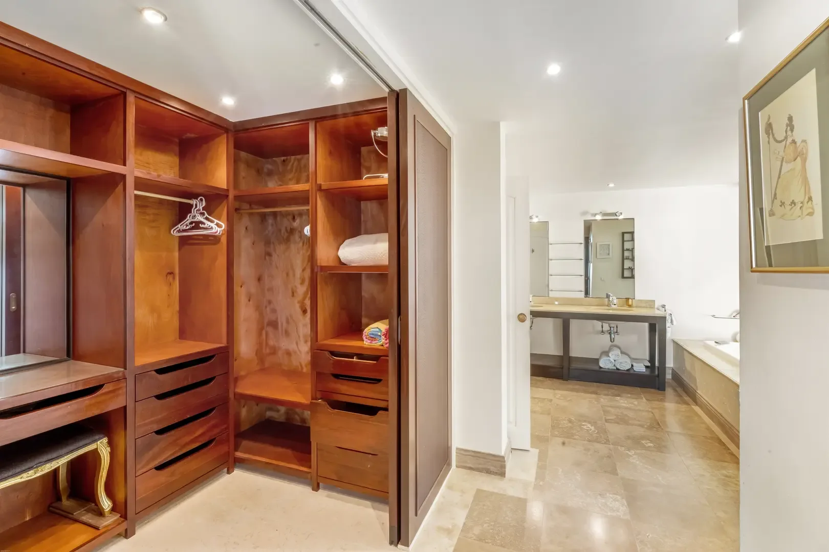 Indulge in a spa-like soak — your master suite opens to a private jetted tub.