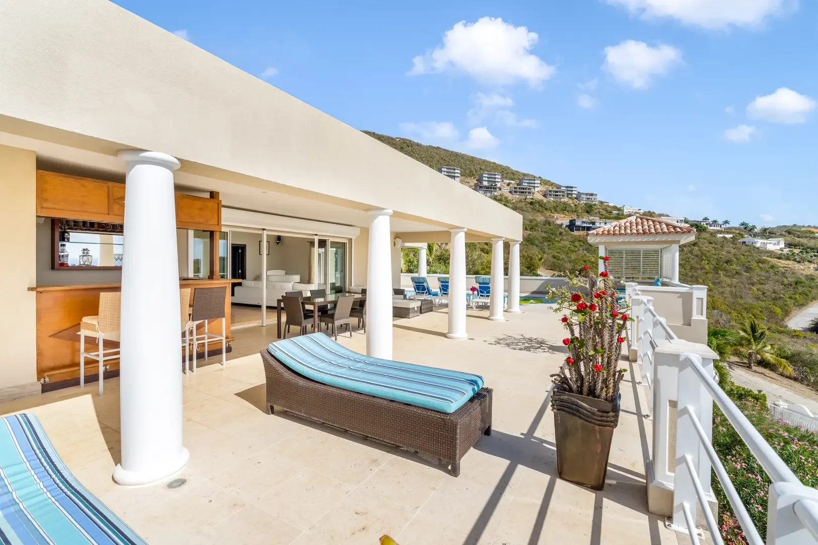Your private bar and dining terrace — perfect for evening entertaining.