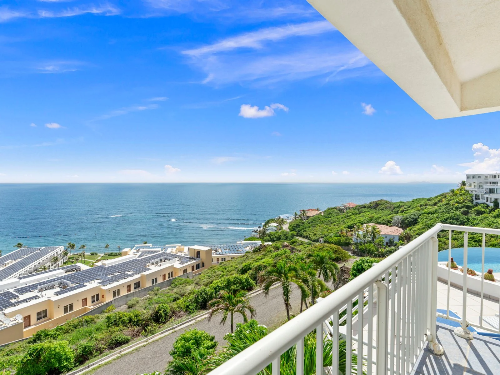 Balcony overlooking Dawn Beach and the ocean