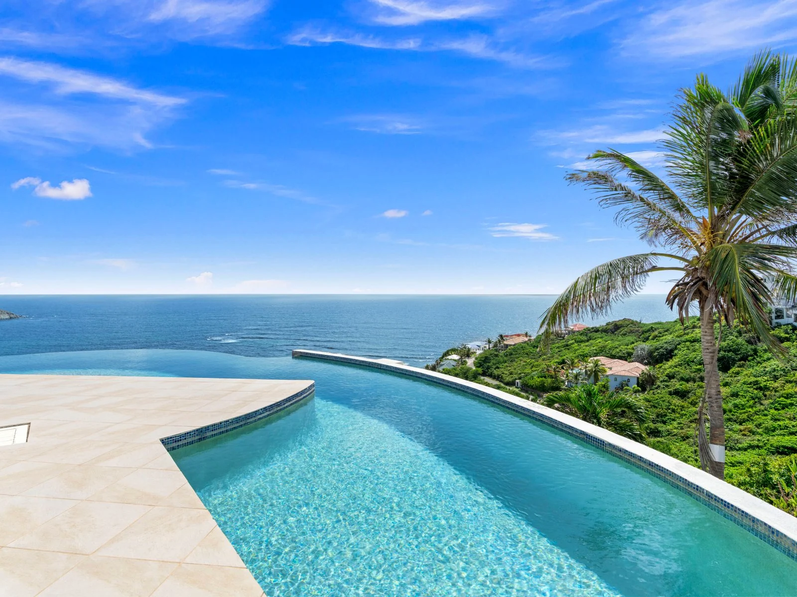 Infinity pool with sweeping ocean views