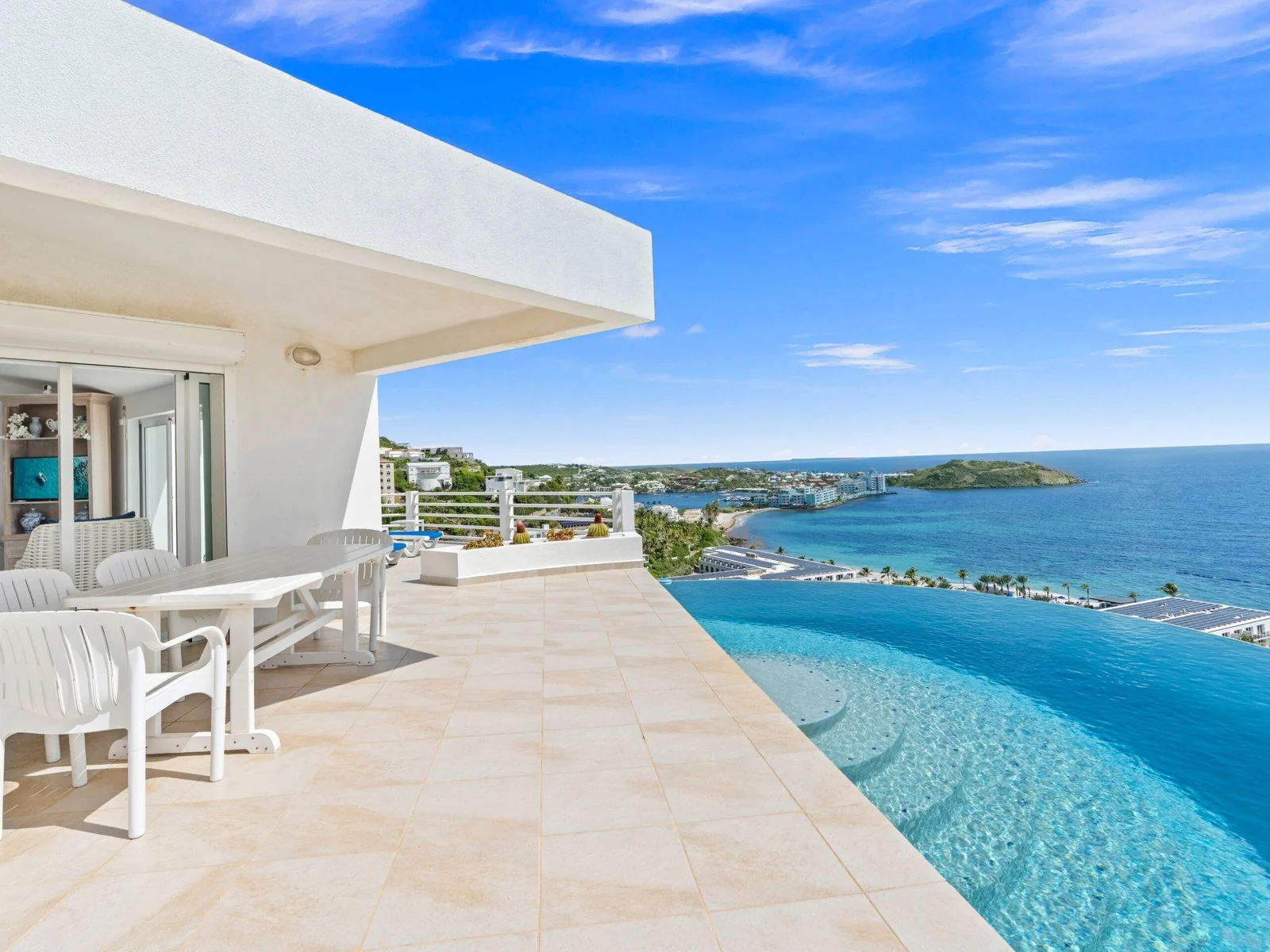 Pool terrace and outdoor dining area