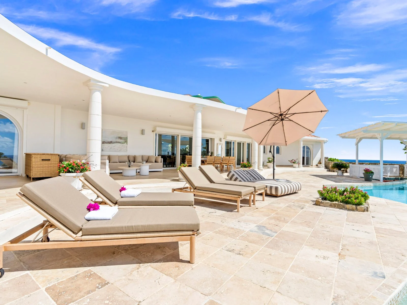 Infinity pool with panoramic ocean views