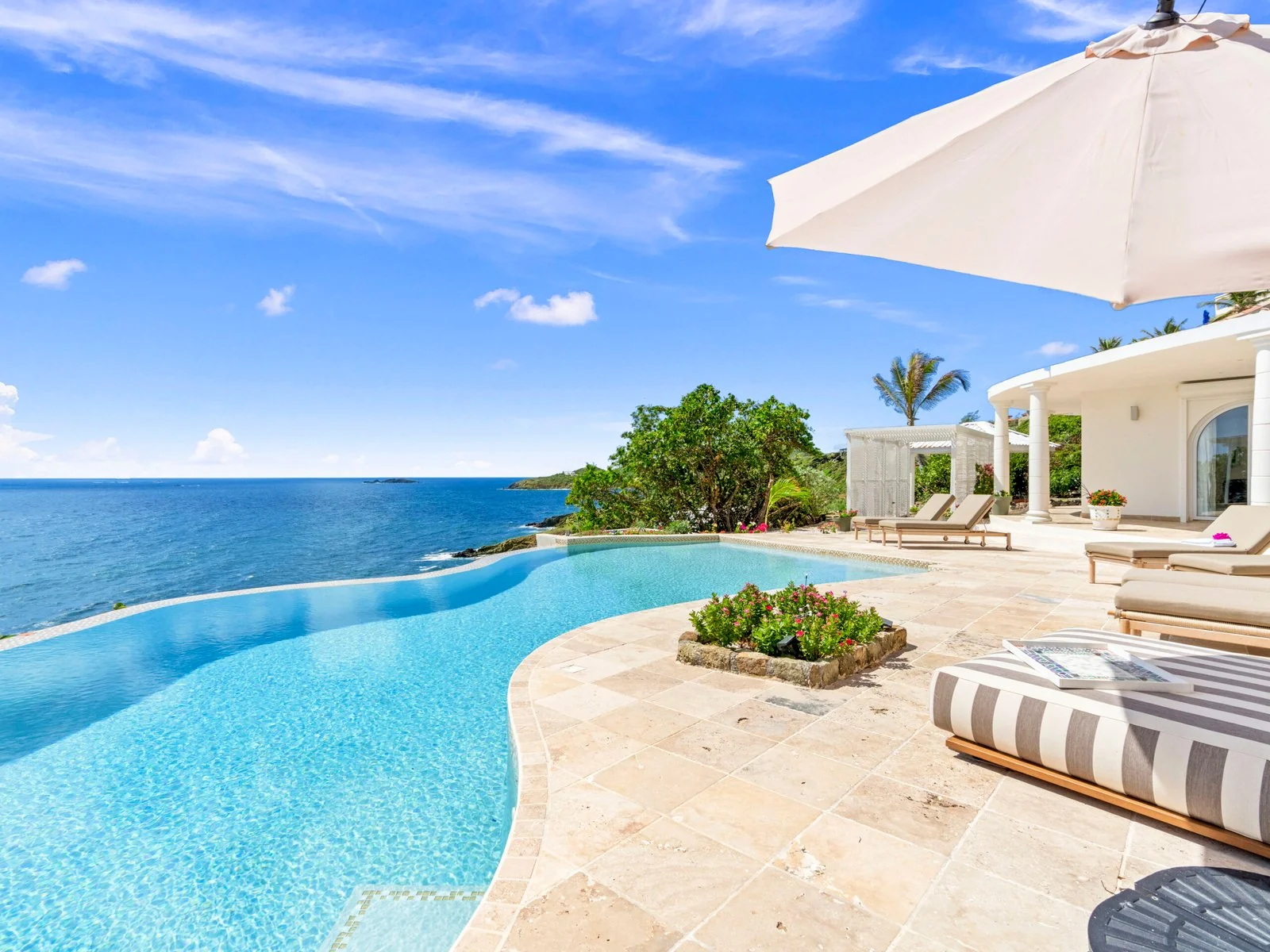 Infinity pool with panoramic ocean views