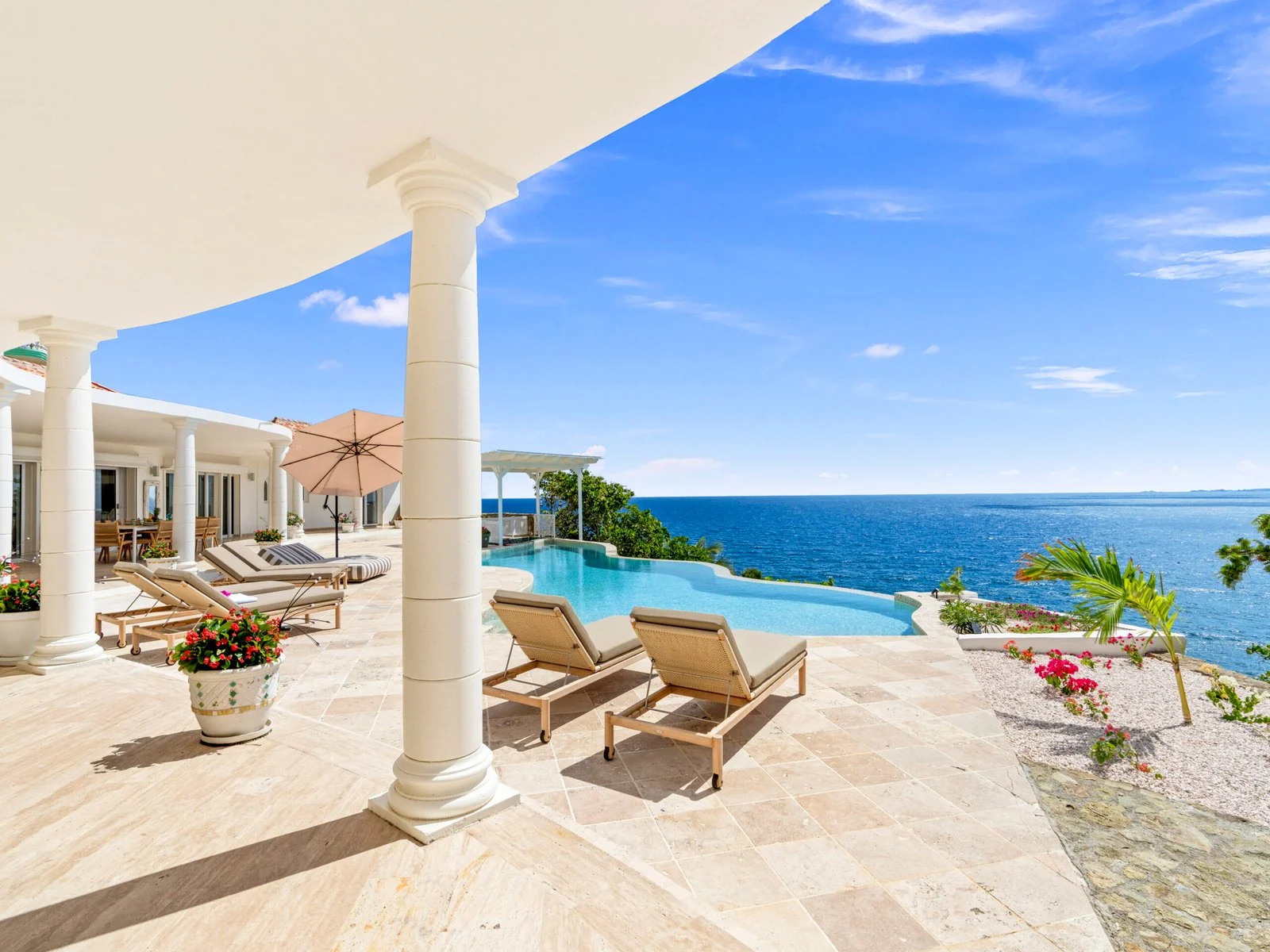 Infinity pool with panoramic ocean views