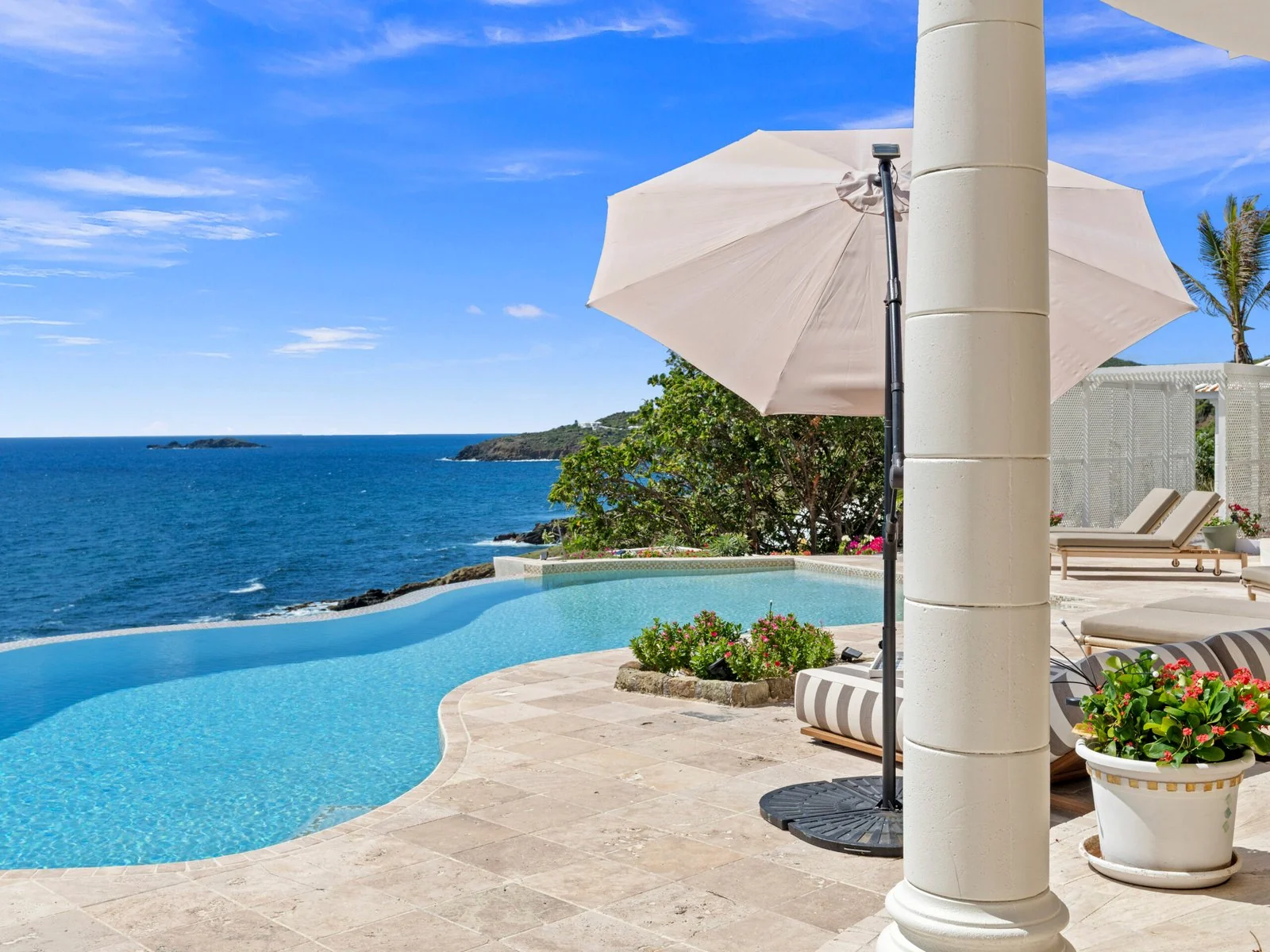 Infinity pool with panoramic ocean views