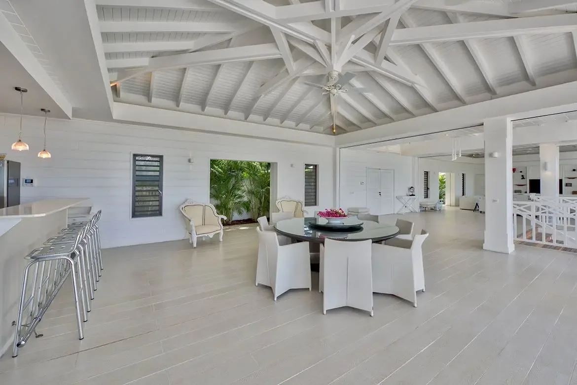 Gather around this elegant dining table for memorable meals together.