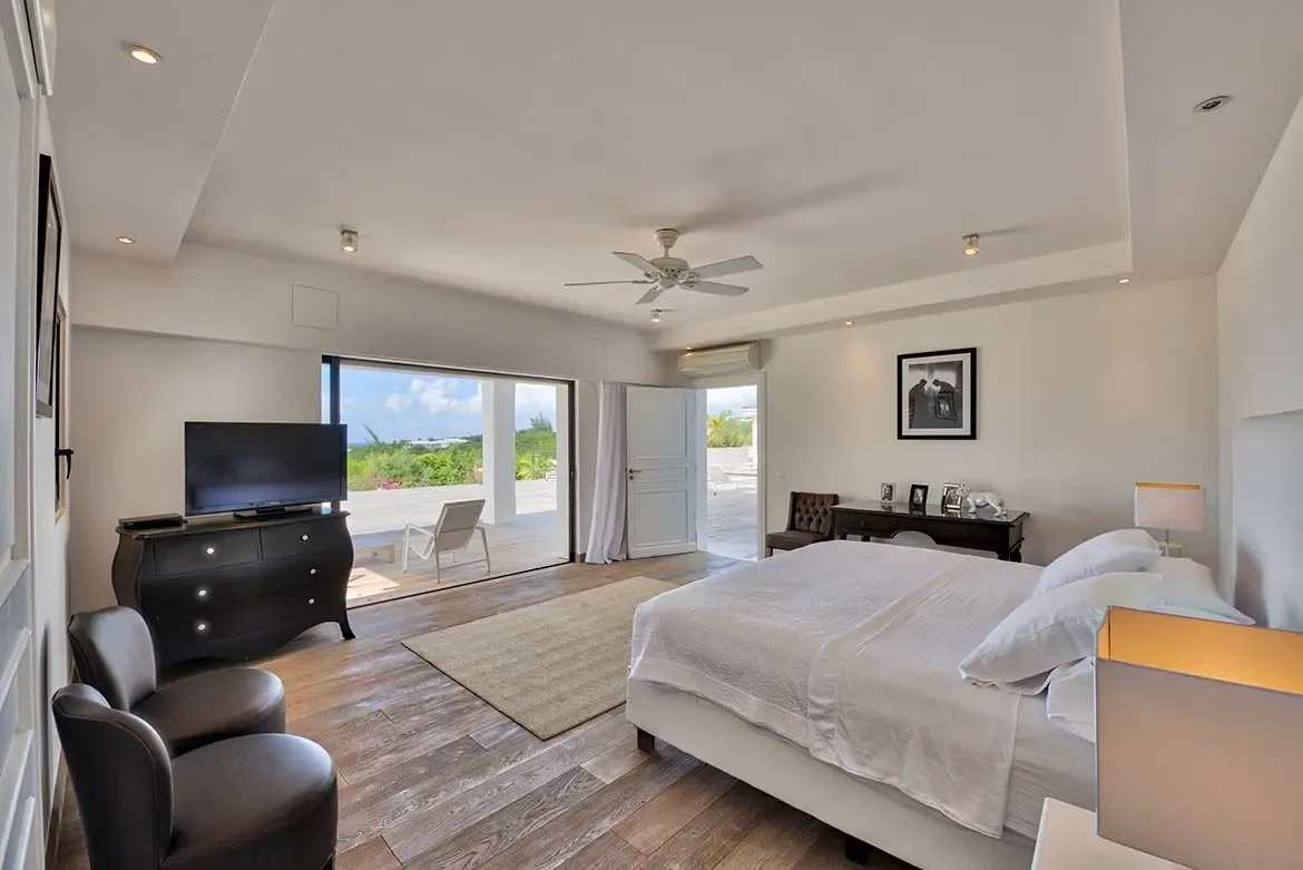 Multiple balconies offer panoramic views from every level.