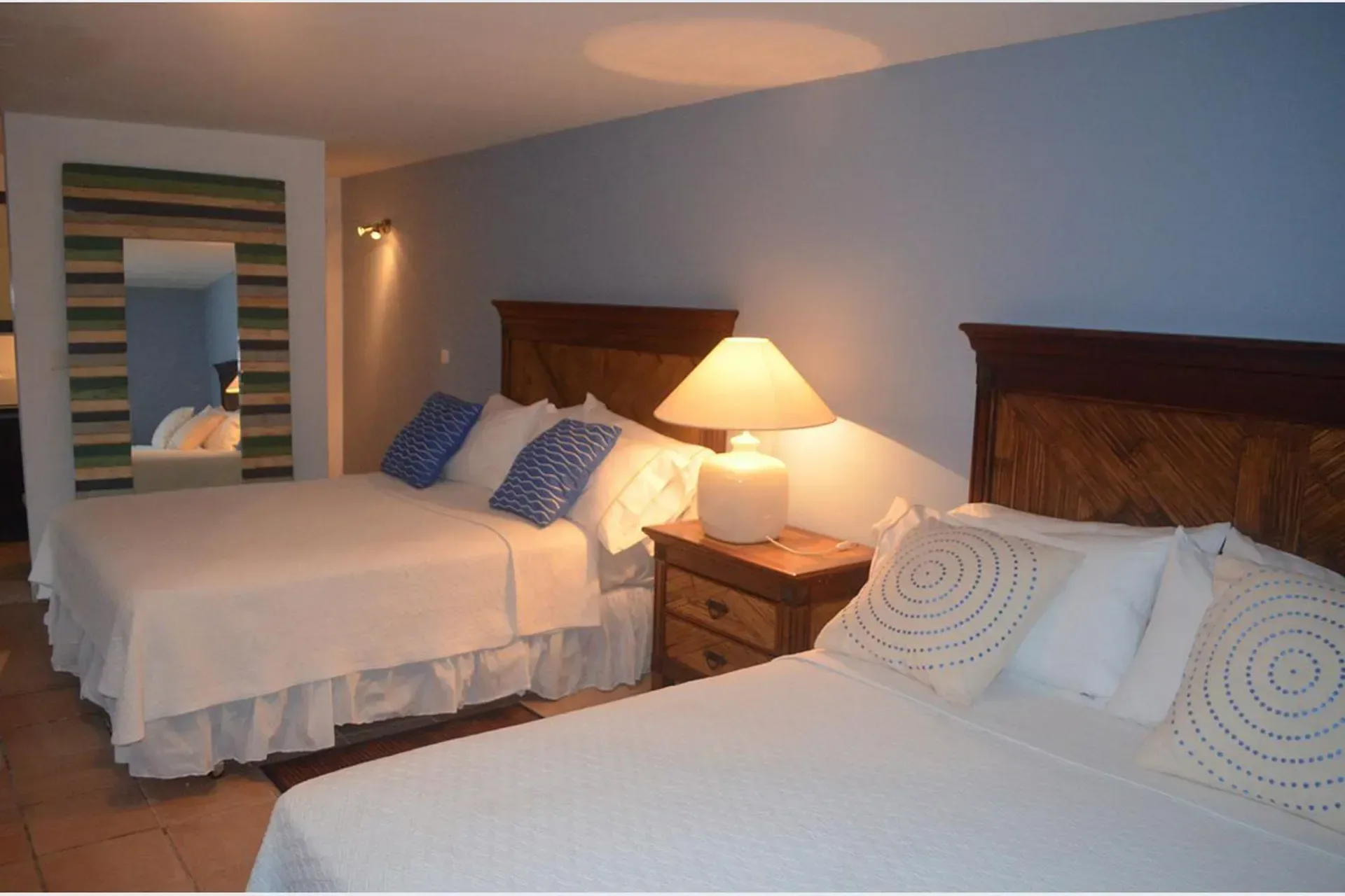 Bedroom suite with premium linens and decor.