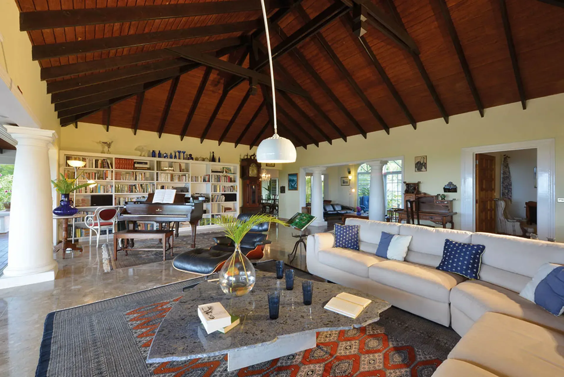 Covered terrace for outdoor comfort.