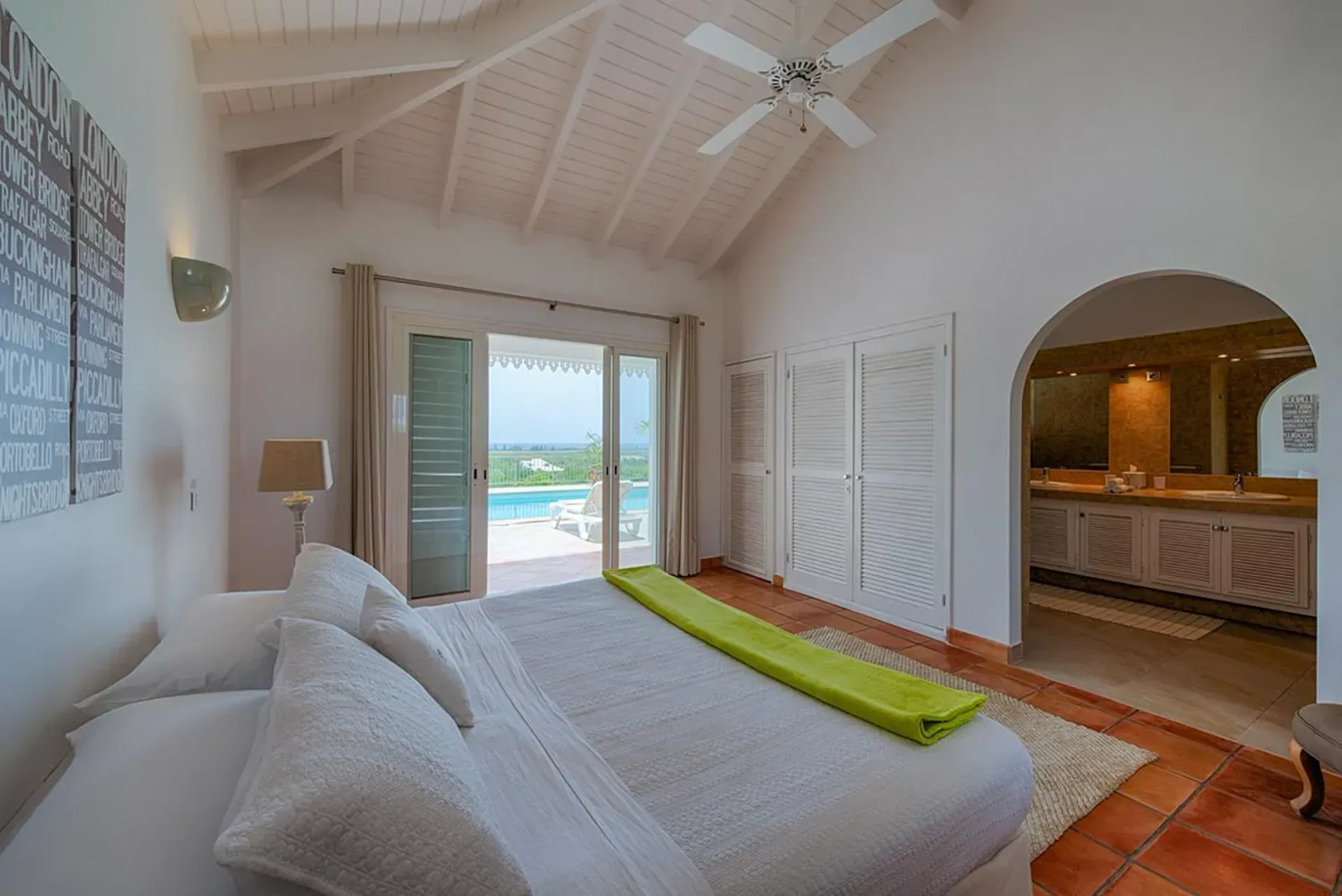 Wake up to bright comfort with direct access to your private pool.