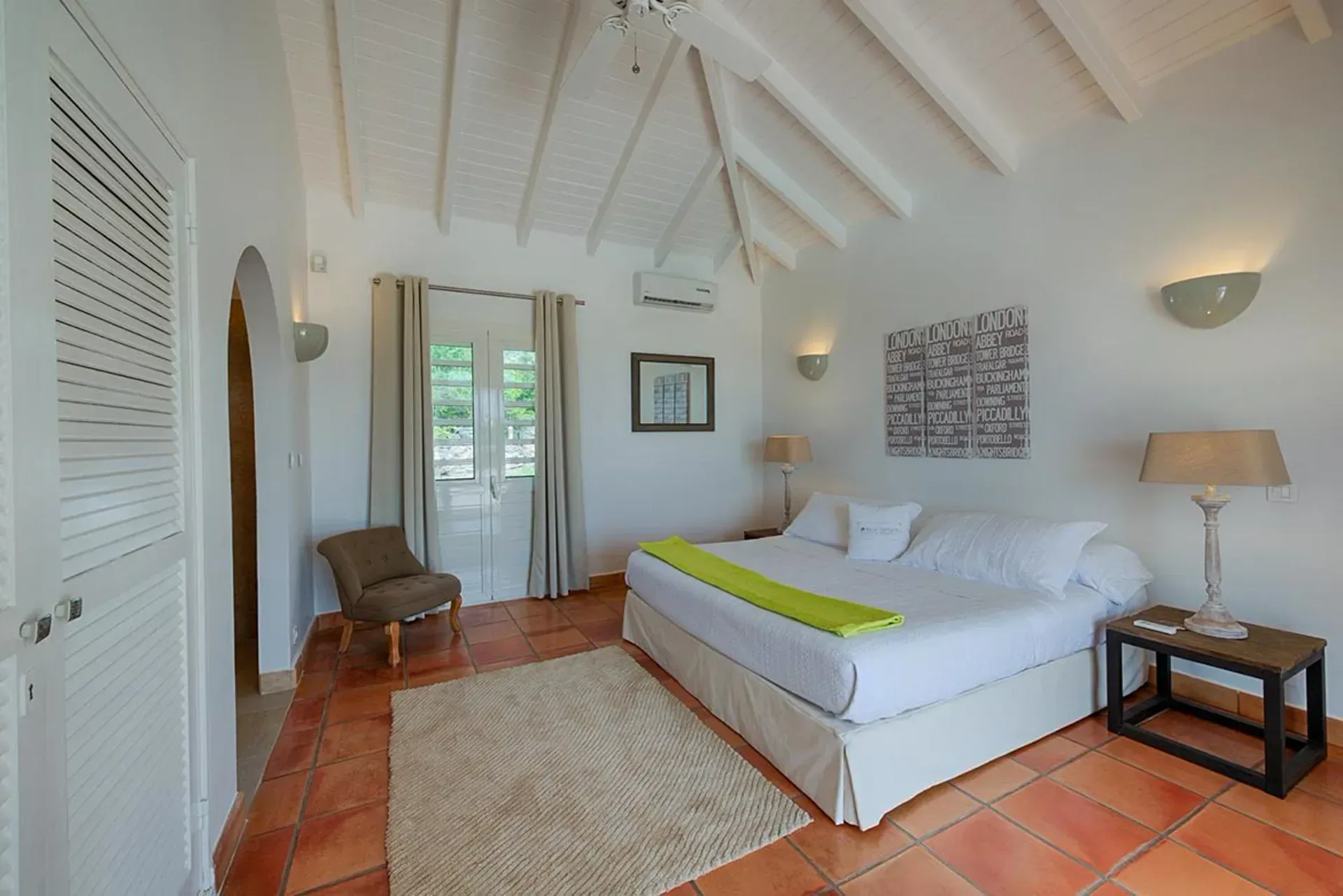 Rest in spacious comfort with vaulted ceilings.