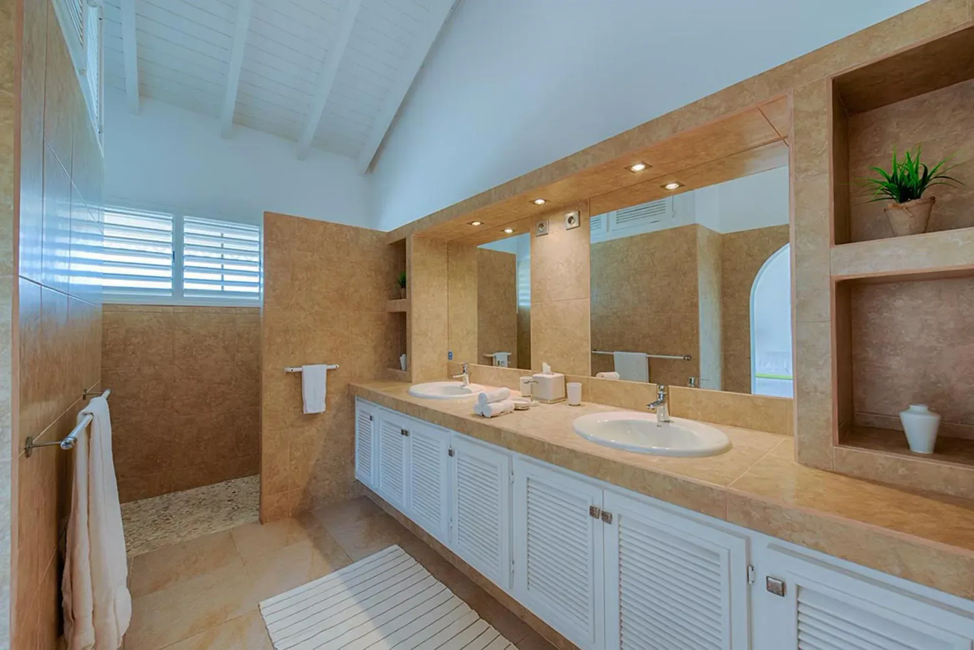 Indulge in a spacious master bathroom with double vanity.