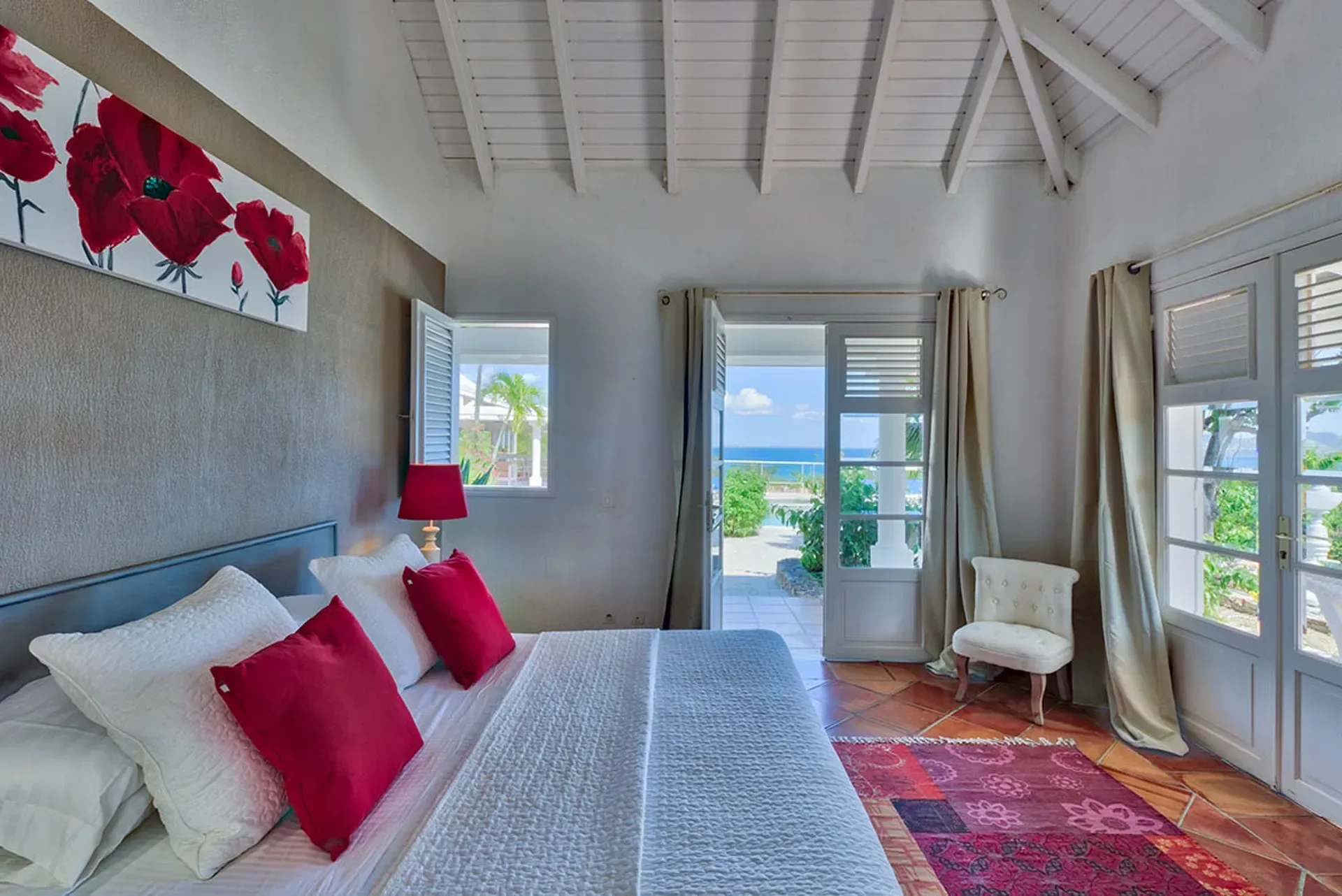 Bedroom details with Caribbean touches.