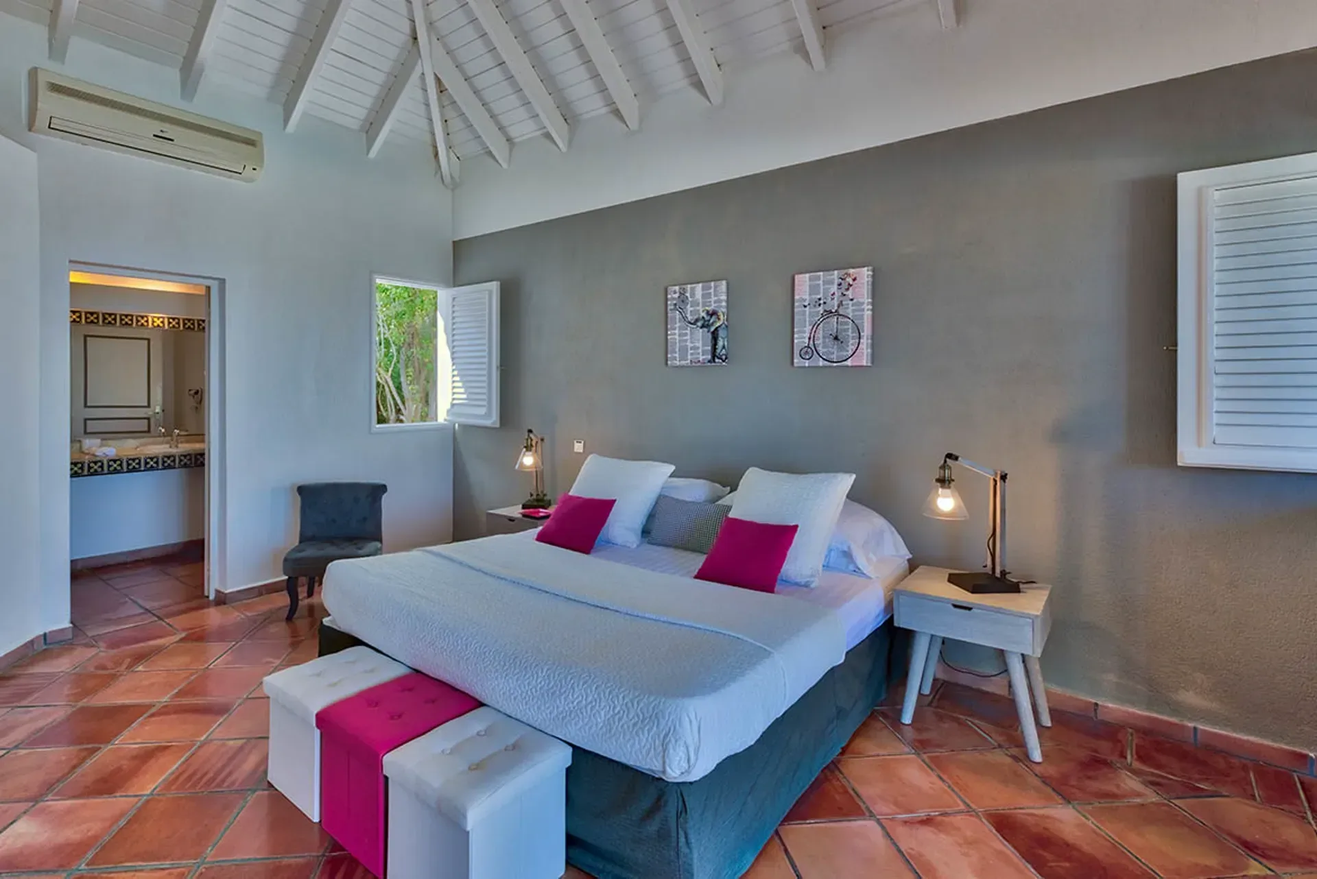Bedroom suite with premium linens.